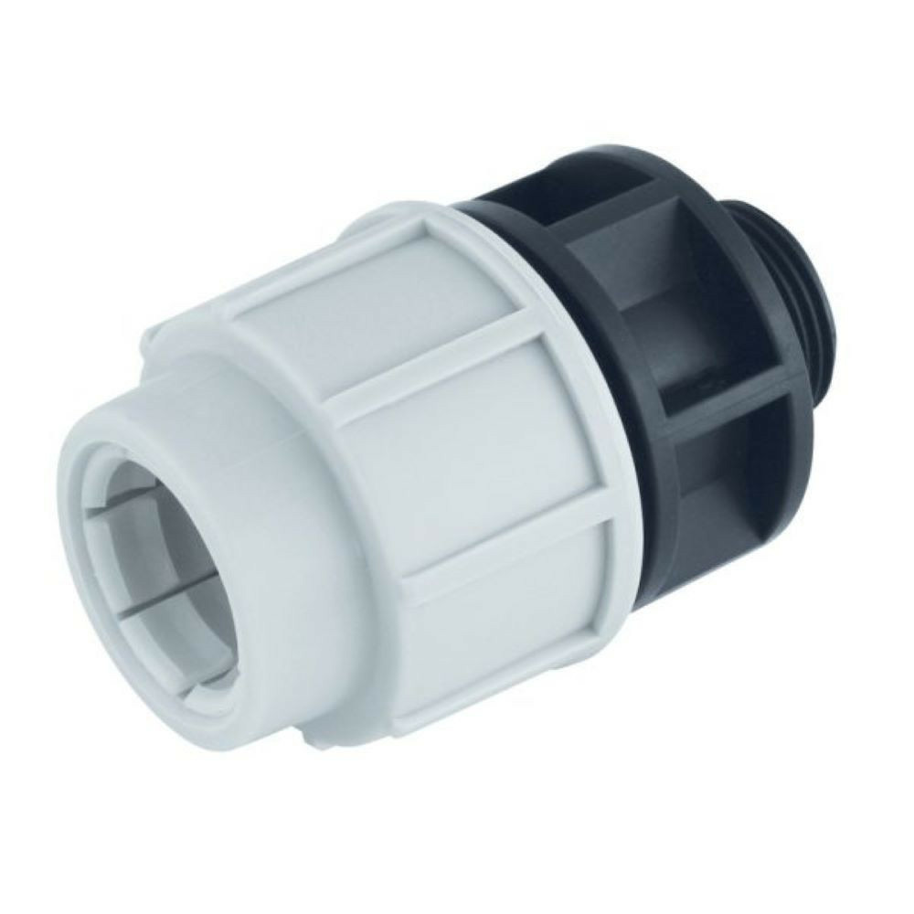 Ø 32 mm filetage 3/4, un raccord à compression mâle.