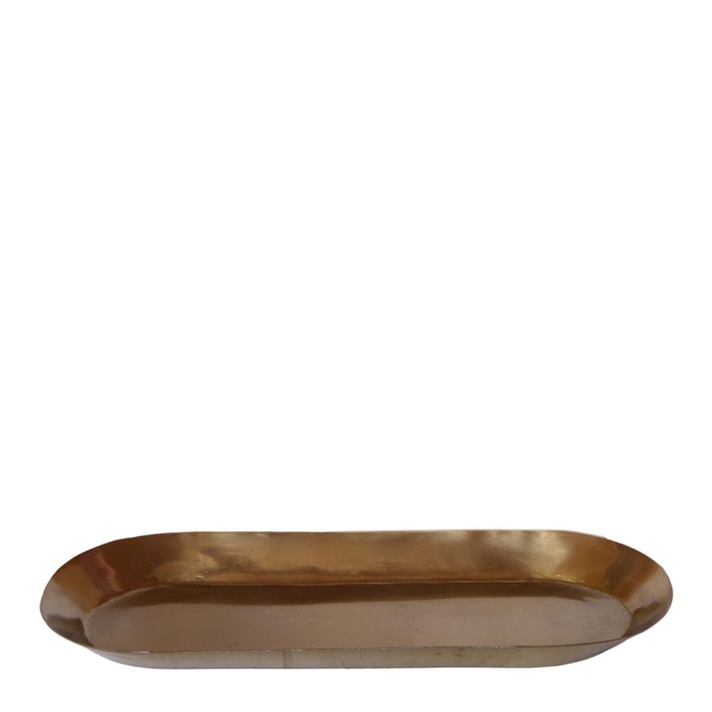 Plateau oval doré