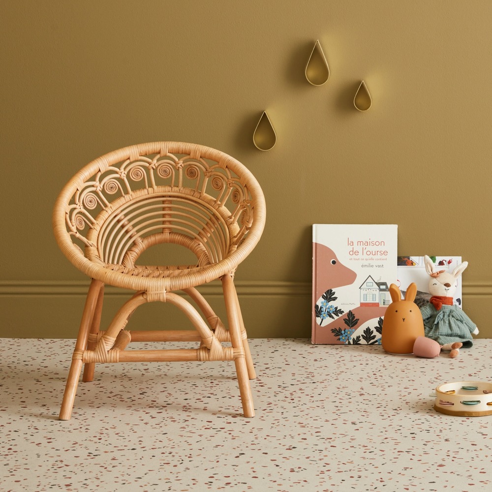 Chaise enfant en rotin alice