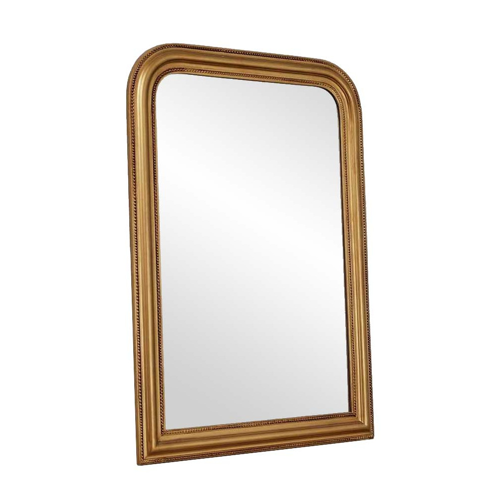 Miroir avec moulure en bois dorée 104 x74 x 3 cm