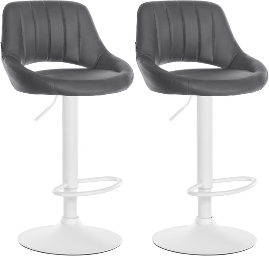 Lot de 2 tabourets de bar milet simili cuir w