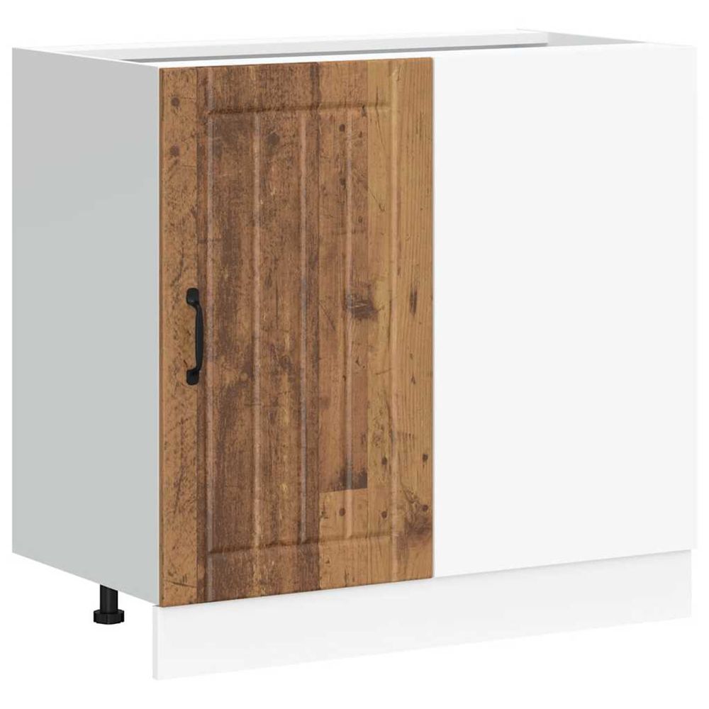 Meuble bas de cuisine lucca vieux bois bois d'ingénierie