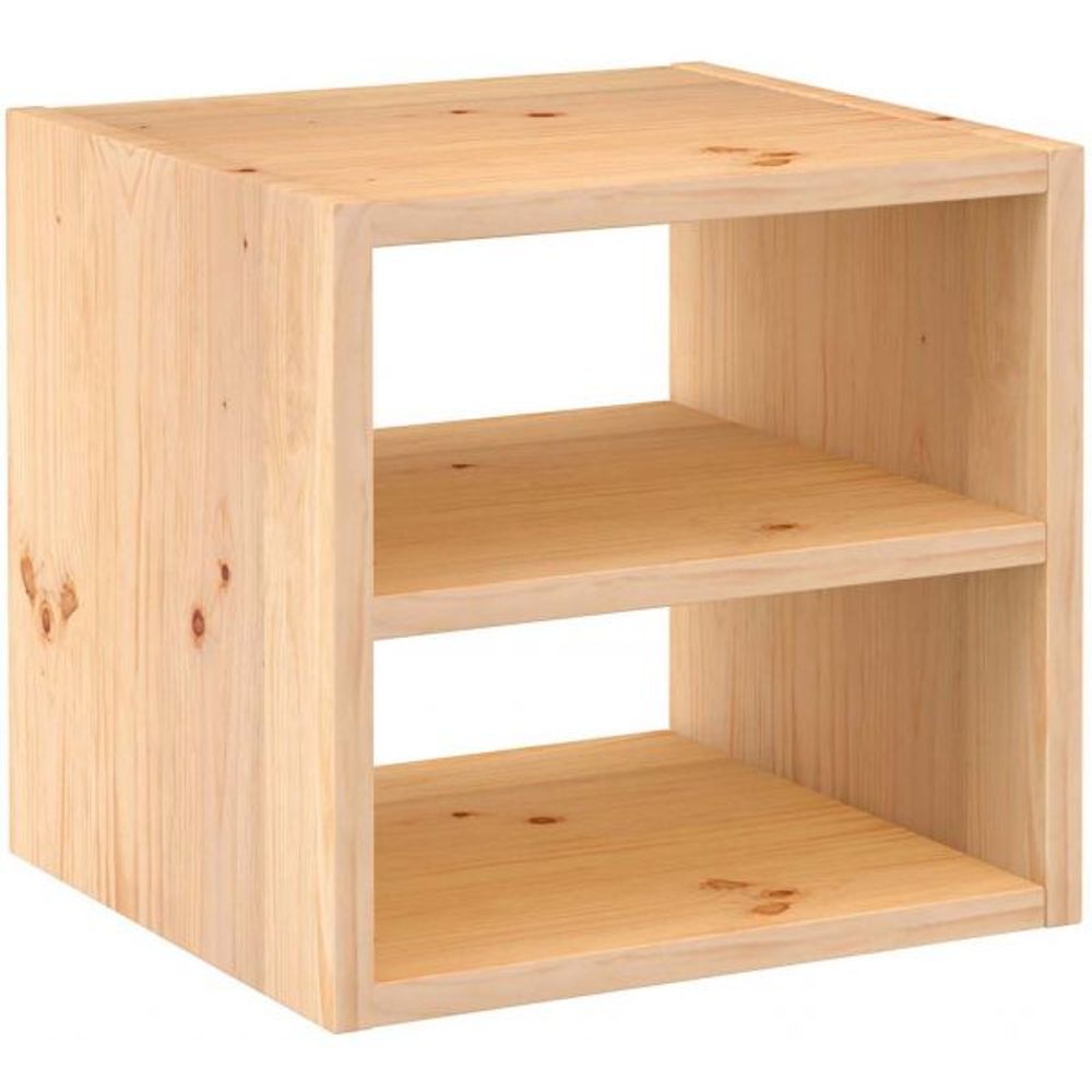 Cube de rangement en pin massif dinamic tablette intermédiaire
