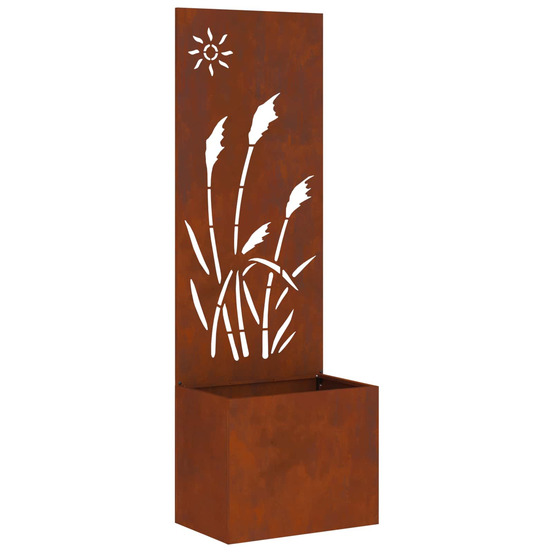 Écran de confidentialité de jardin fretwork rouillé 50 x 140 cm