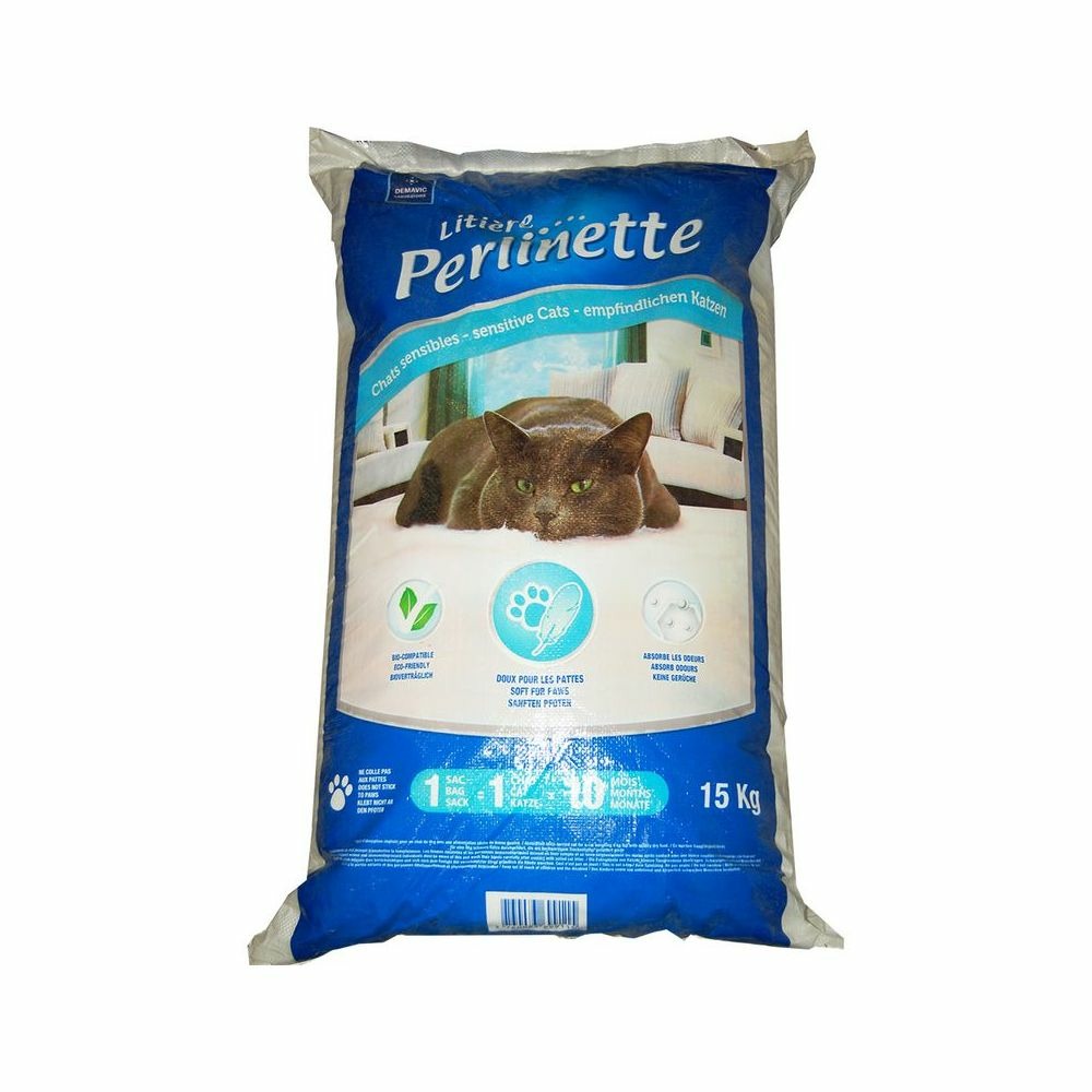 Litiere perlinette chat - demavic 15 kg