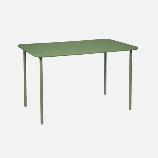 Table de jardin métal 4 places, amelia l 120 x 70 x 72,5cm