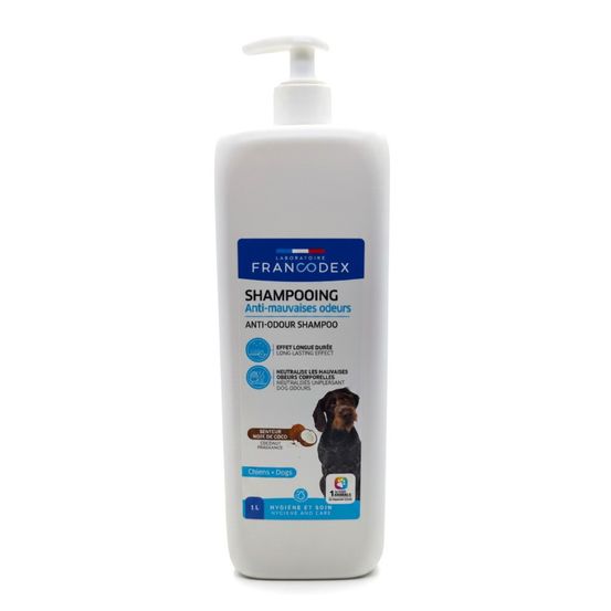 Shampoing anti-mauvaises odeurs senteur noix de coco 1 l pour chien