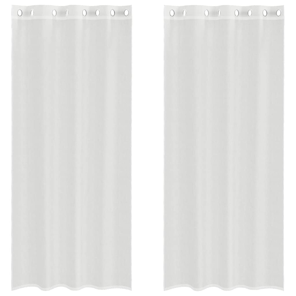 Rideaux en voile avec œillets 2 pcs blanc