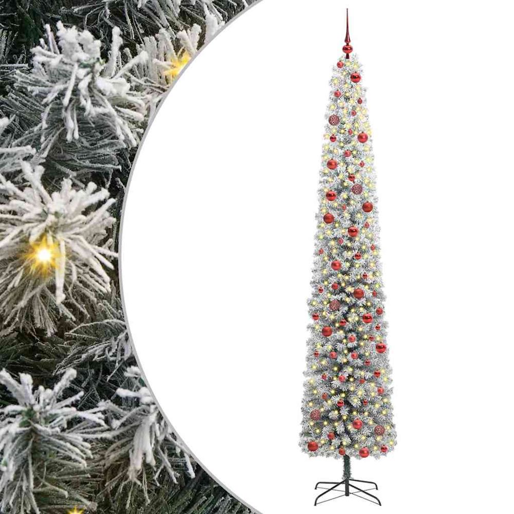Sapin de noël artificiel vert 270 cm pvc et acier et plastique