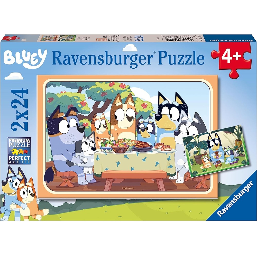 Puzzle c'est parti avec bluey 2x24 pcs