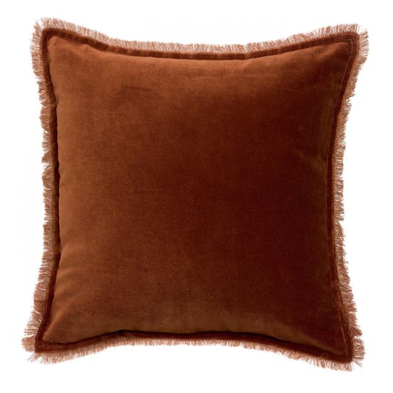 Coussin uni fara caramel 45 x 45 cm
