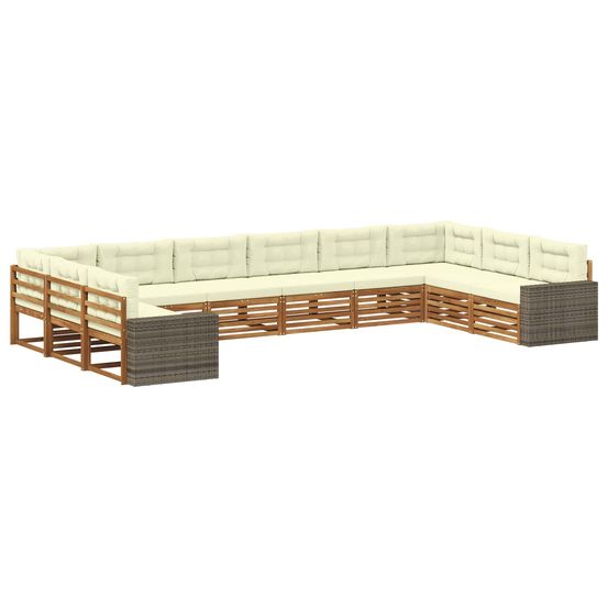 Ensembles de canapés 10 pc bois d'acacia massif
