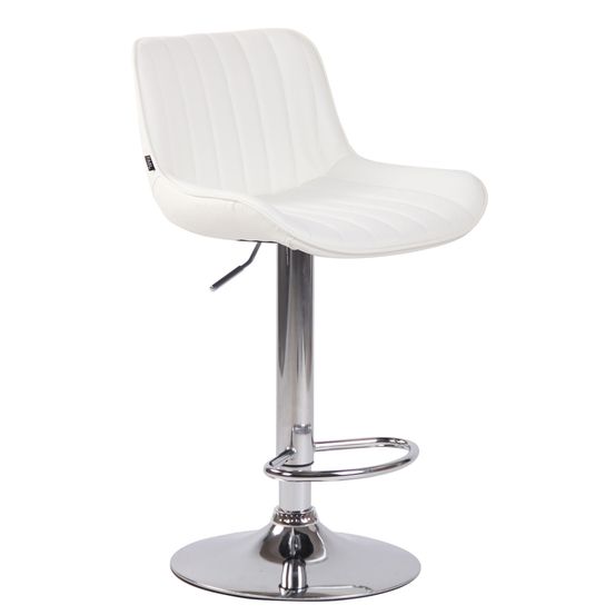 Tabouret de bar lentini simili cuir chromé