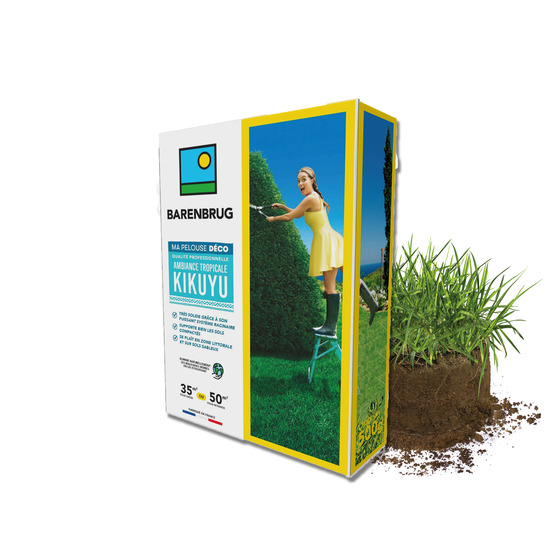 Barenbrug - pelouse ambiance tropicale - kikuyu - puissant système racinaire - sols compactés ou sableux - zone littorale - 500g