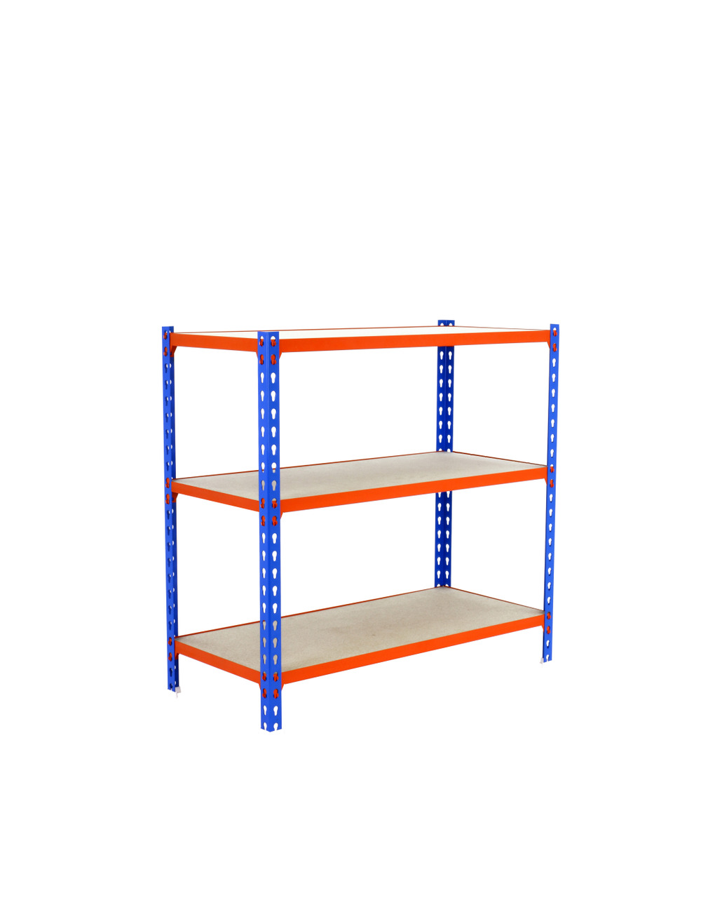 Etagère légère sans vis maderclick superplus 3/500 900 bleu/orange/bois bleu/orange/bois 900x1100x500 - simonrack