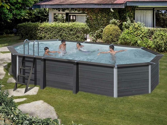 Piscine composite avant-garde ovale 6,64 x 3,86 x 1,24 m