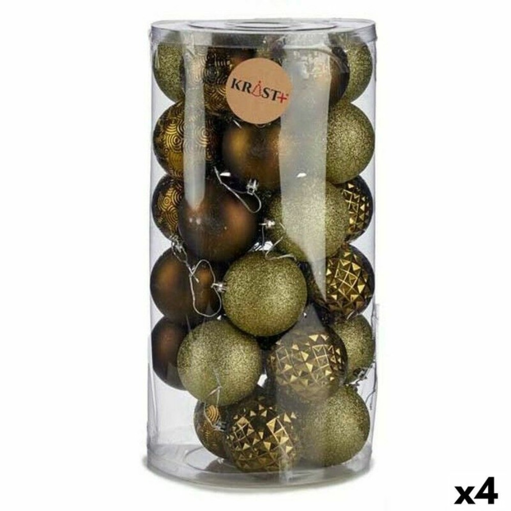 Lot de boules de noël vert pvc 8 x 8,5 x 8 cm (4 unités)