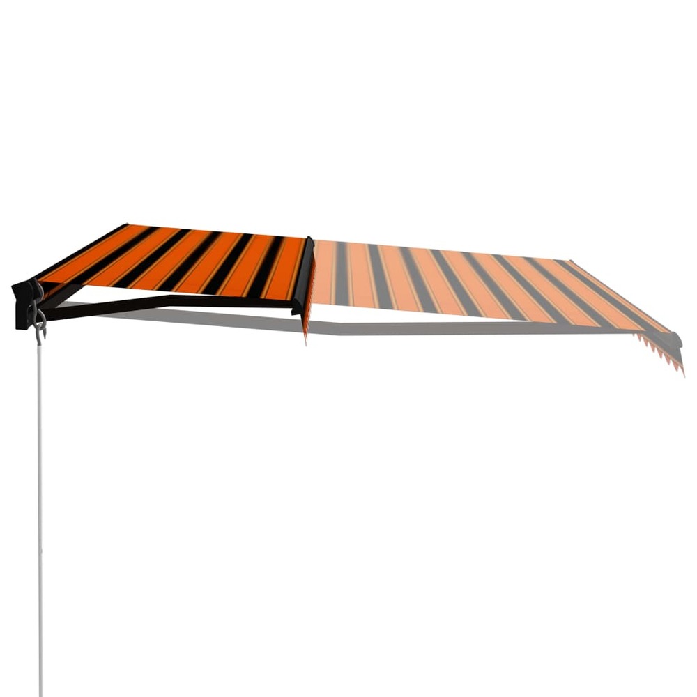 Auvent manuel rétractable 450x300 cm orange et marron