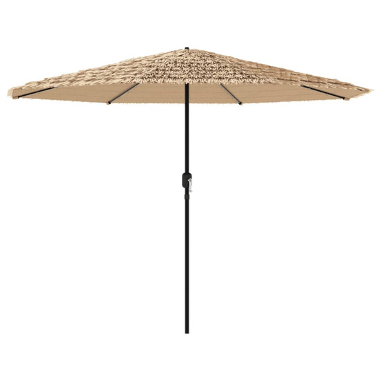 Parasol de jardin avec led et mât en acier marron 388x388x248cm
