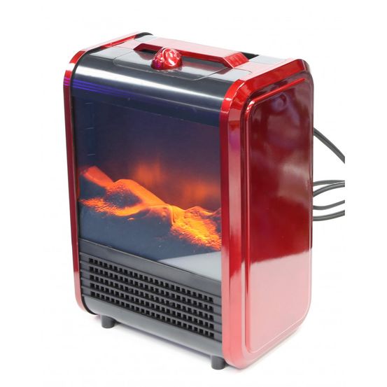 Cheminée rouge - cheminée portable et compacte - rouge - adulte - effet