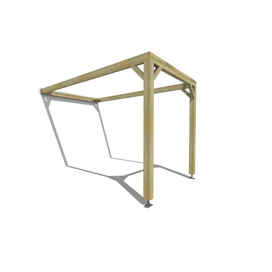 Pergola bois • 2m x 4m • adossée • cadre simple • livraison comprise