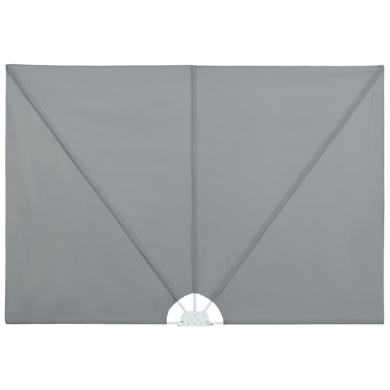 Auvent latéral pliable de terrasse gris 400 x 200 cm
