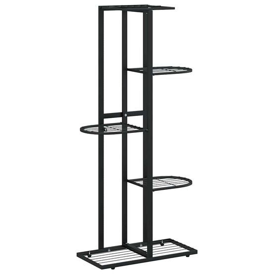 Support pour plantes 5 niveaux 43x22x98 cm noir métal