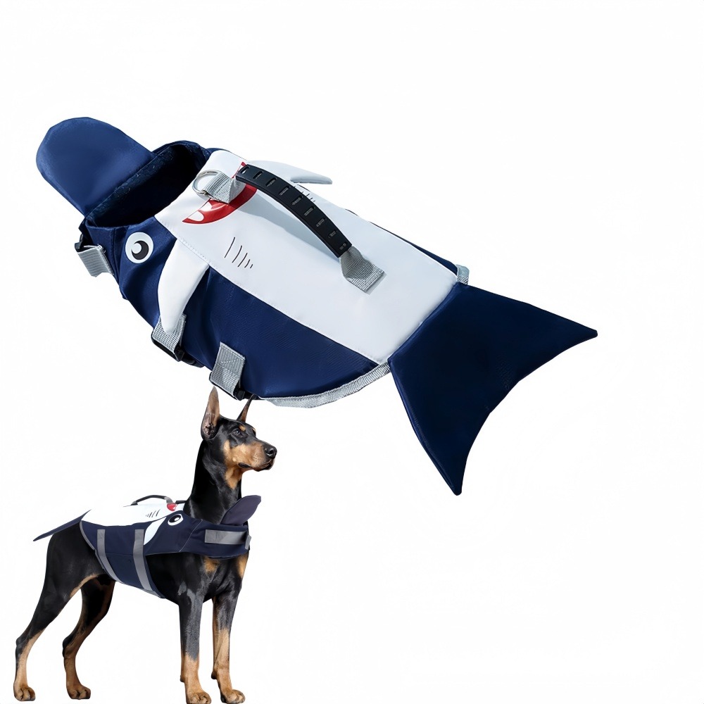 Gilet de sauvetage pour chien en forme de requin m