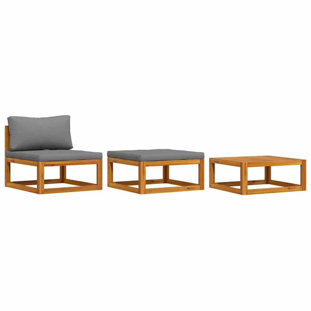 Salon de jardin 3 pcs avec coussins