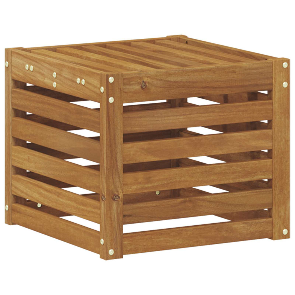 Banc de jardin naturel 43 x 43 x 37 cm bois d'acacia massif