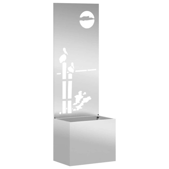 Écran de confidentialité de jardin fretwork argent 50 x 140 cm