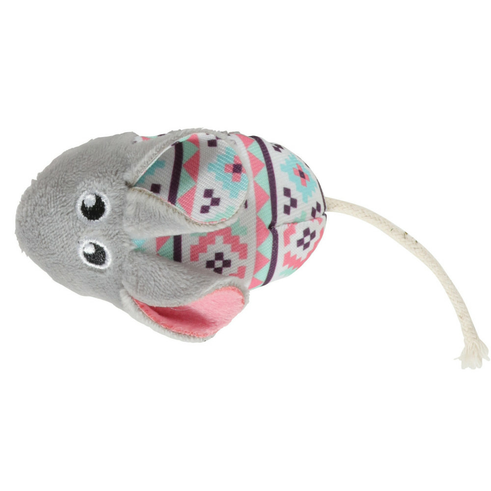Souris grise kali. 14 x 5 x 3 cm. Avec catnip. Jouet chat
