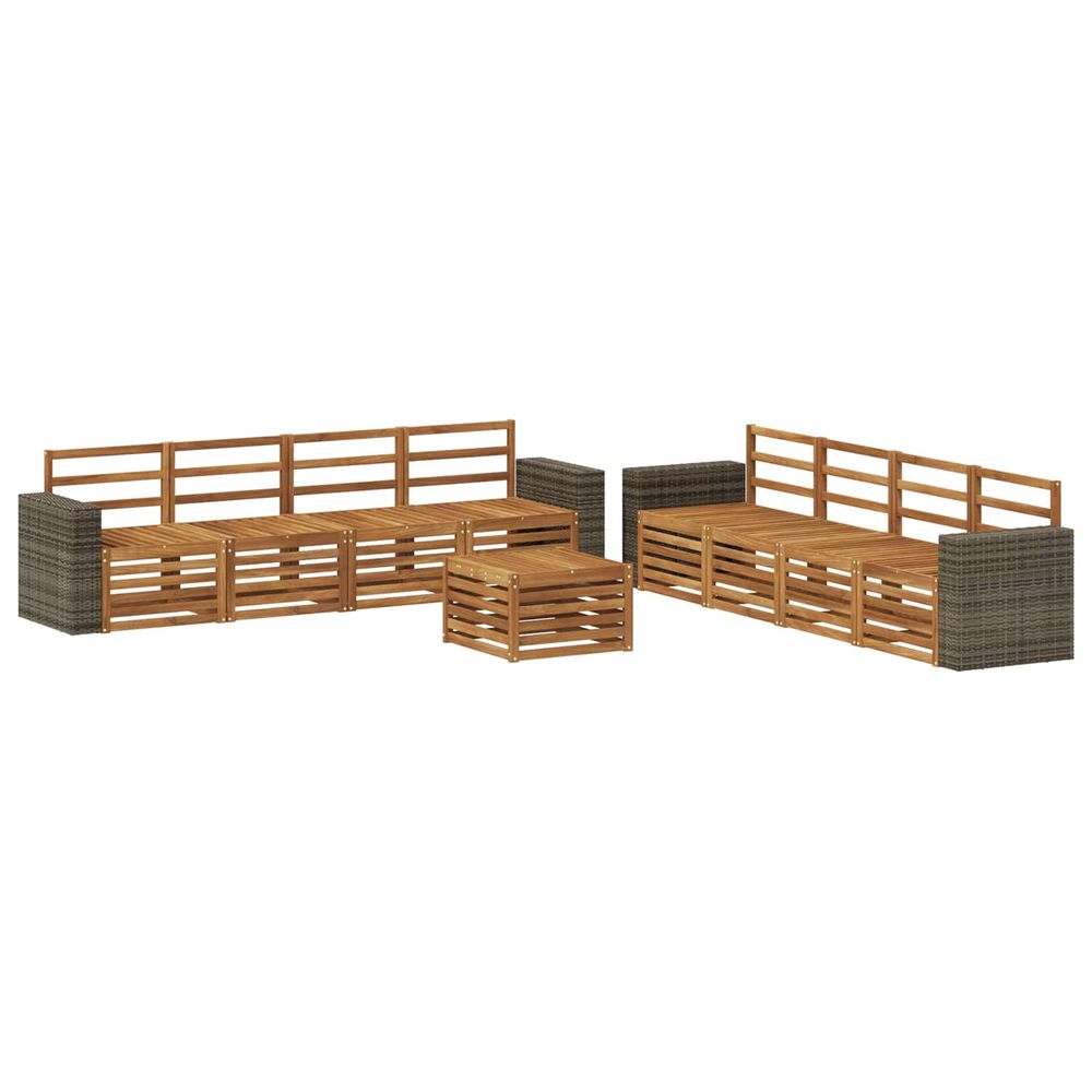Ensemble de canapés d'extérieur 9 pc naturel