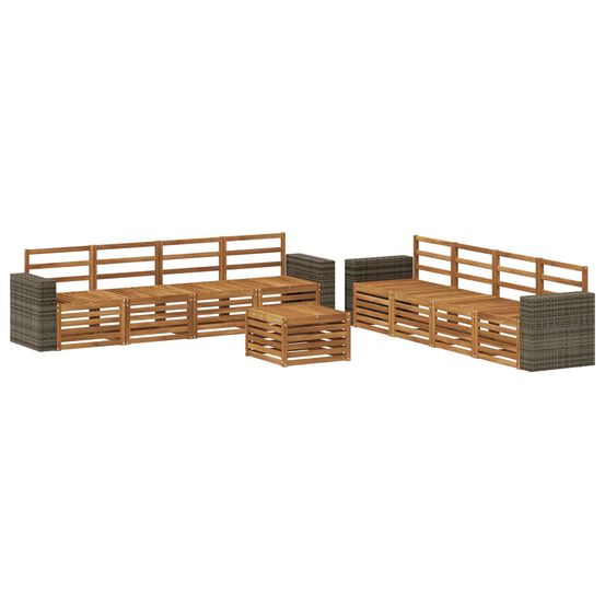 Ensemble de canapés d'extérieur 9 pc naturel