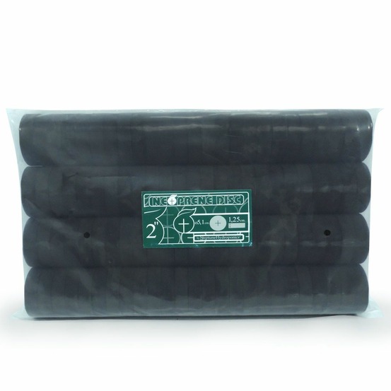 Lot de 100 disques néoprènes 5.1 cm