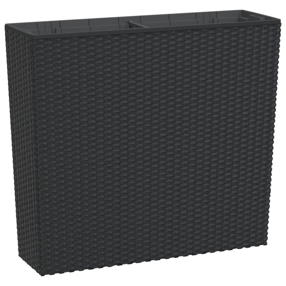 Jardinière d'extérieur et intérieur amovible anthracite 12 /44 l rotin pp