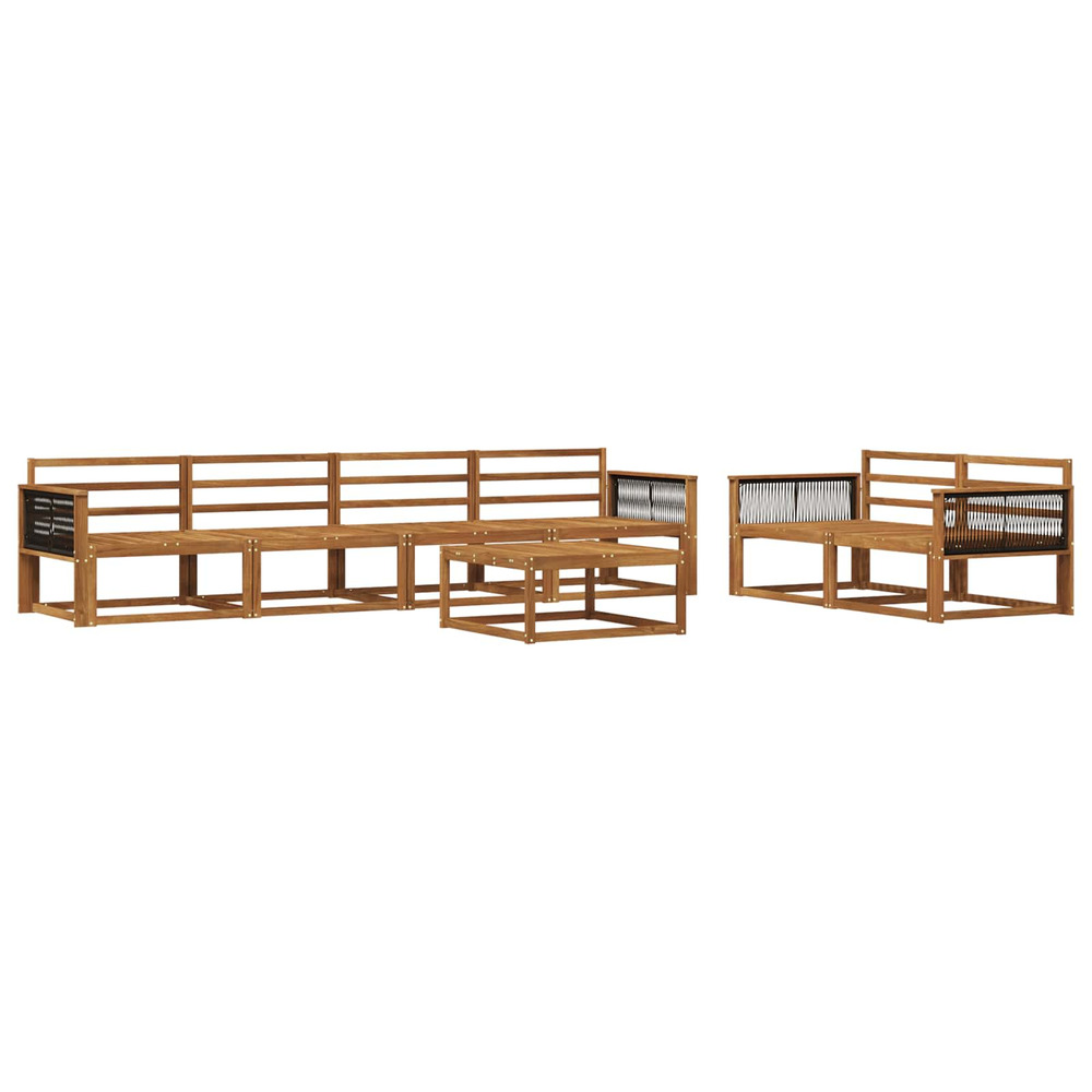 Ensemble de canapés d'extérieur 7 pcs naturel