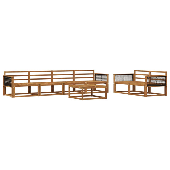 Ensemble de canapés d'extérieur 7 pcs naturel