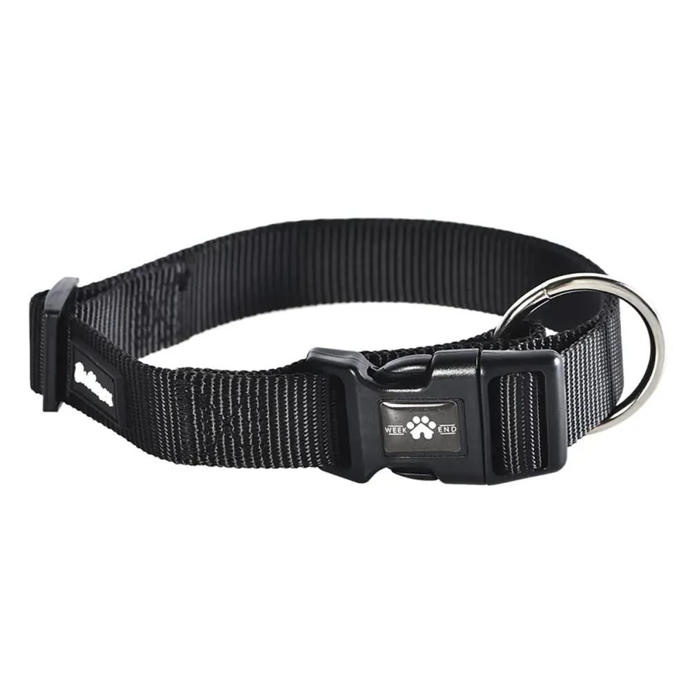 Collier en nylon noir ajustable 45-65 cm