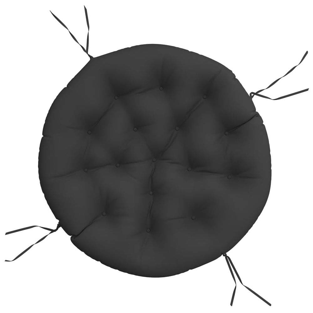 Coussin rond noir ø 100 x11 cm tissu oxford