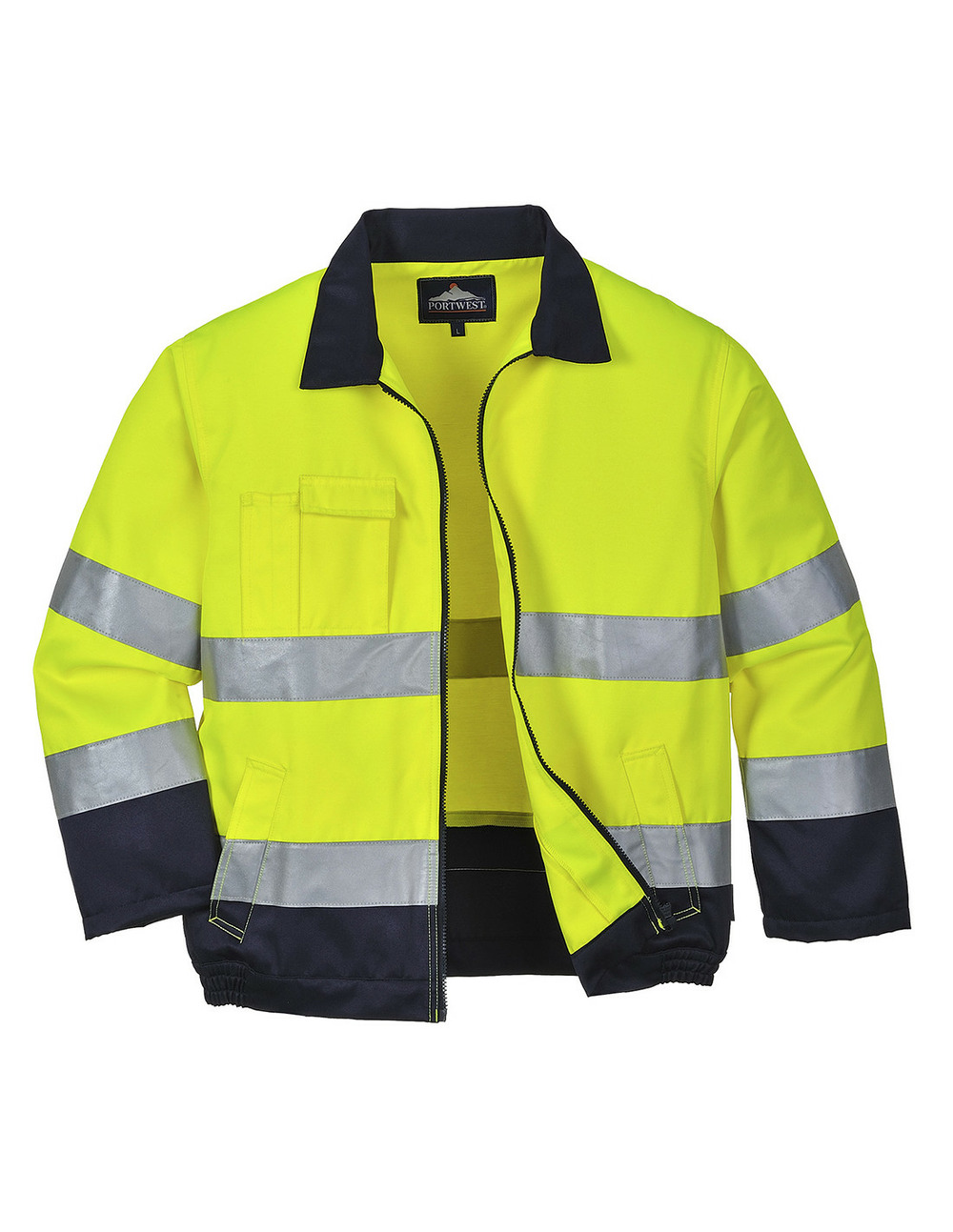 Veste hi-vis madrid couleur : jaune/marine taille xl - portwest