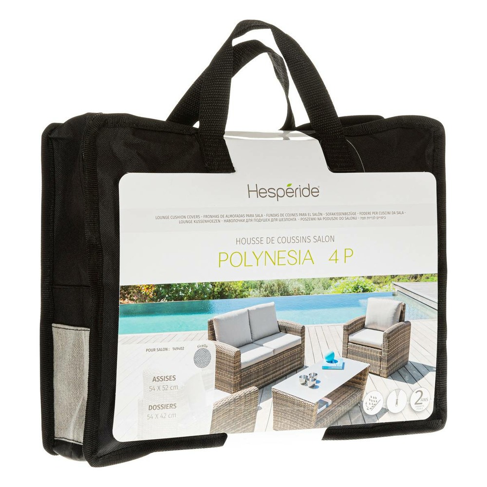 Housse de coussin pour salon polynésia 4 places naturae