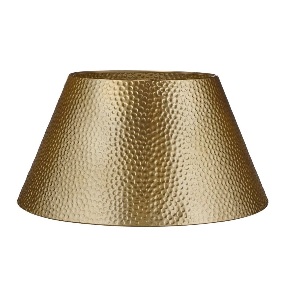 Mica decorations jupe de sapin de noël l50 x l30 x h26 cm - couvre pied - or - fer