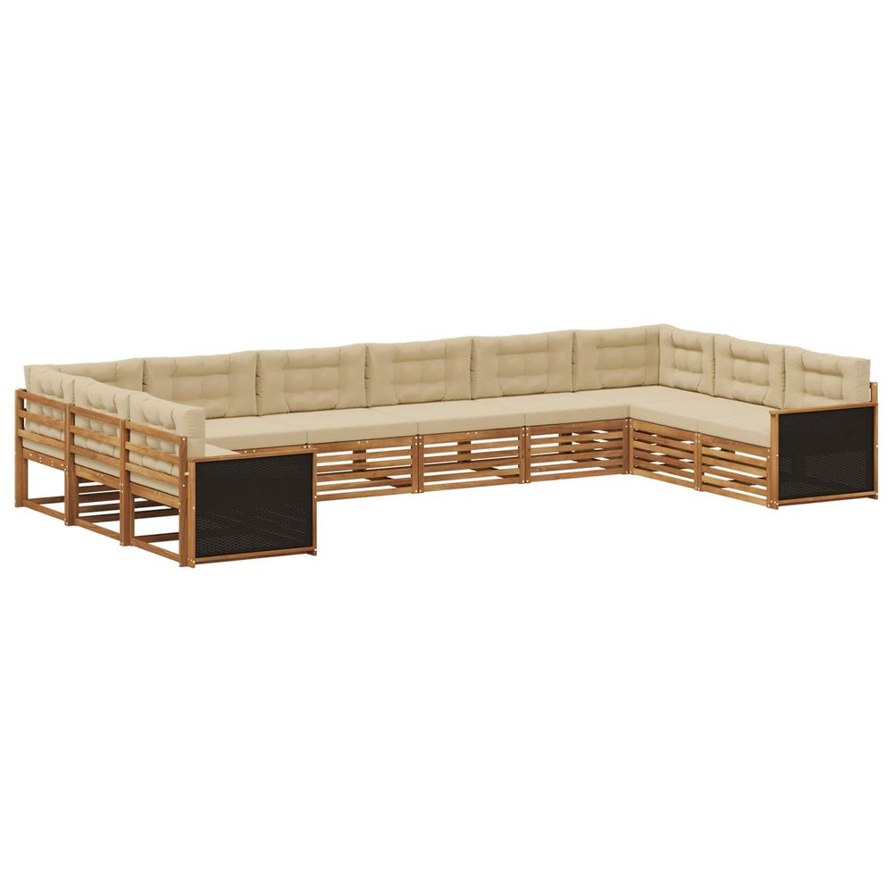 Ensembles de canapés 10 pc bois d'acacia massif