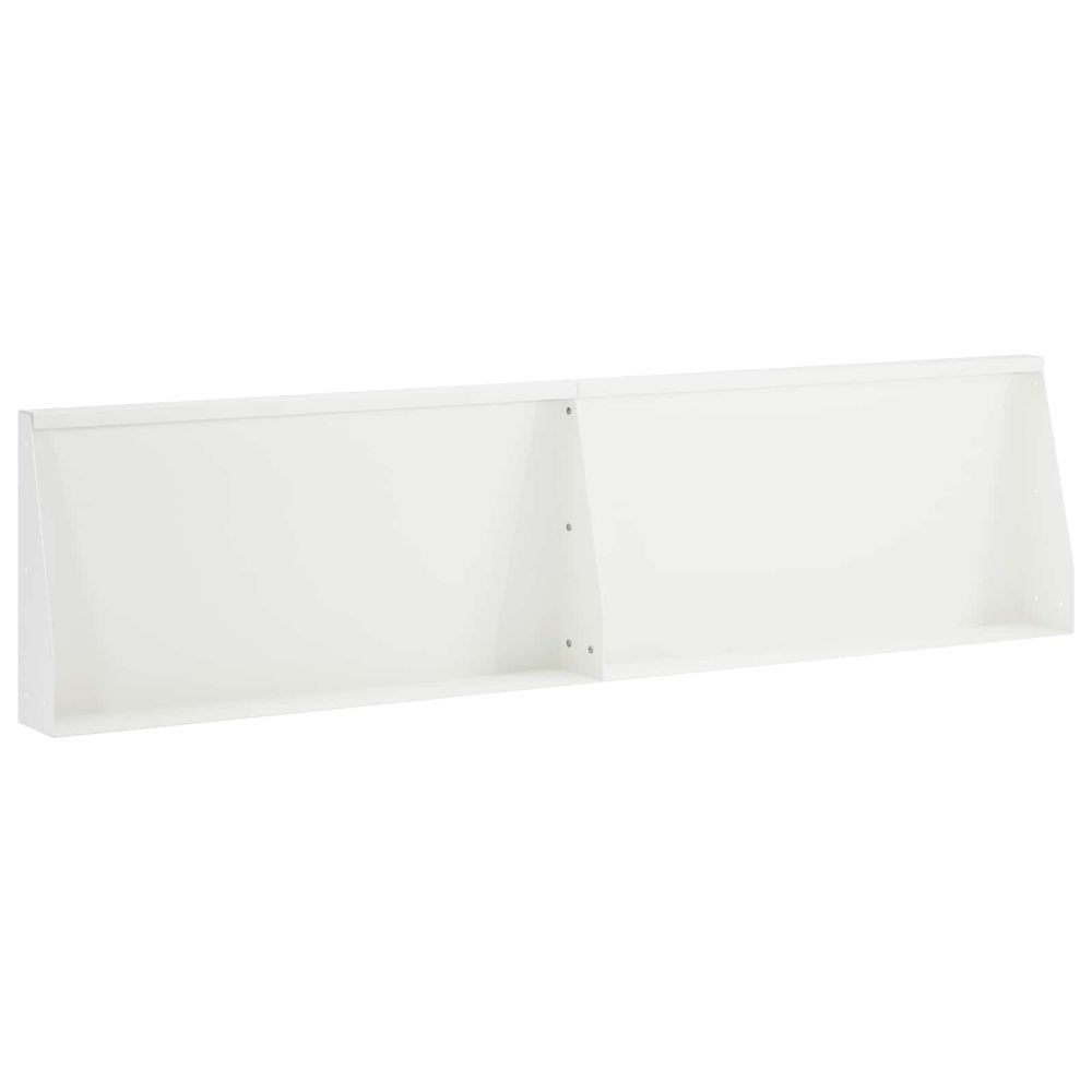 Mur de soutènement 2 pc 80 x 12 x 40 cm acier blanc