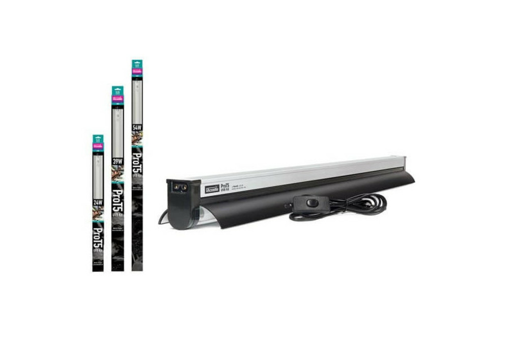 Kit d'éclairage prot5 uvb 14% 39w 90 cm - rampe et tube t5 pour reptiles (lézards, tortues)
