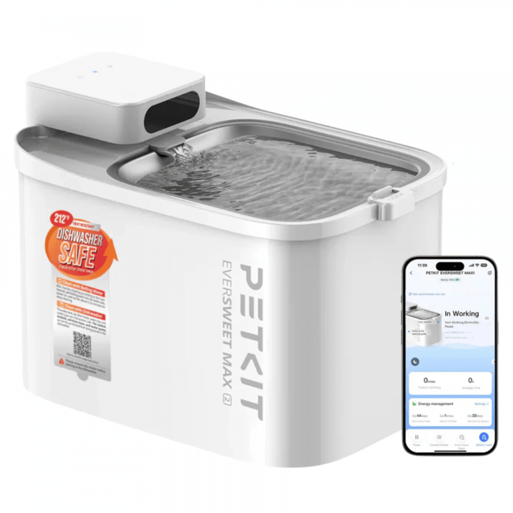 Petkit eversweet max 2 100 fontaine à eau connectée pour animaux, 3l, 83jours d'autonomie