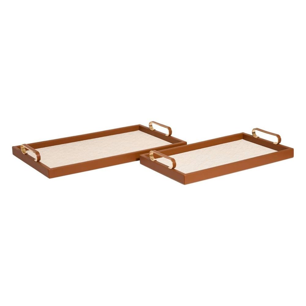 Lot de 2 plateaux déco 