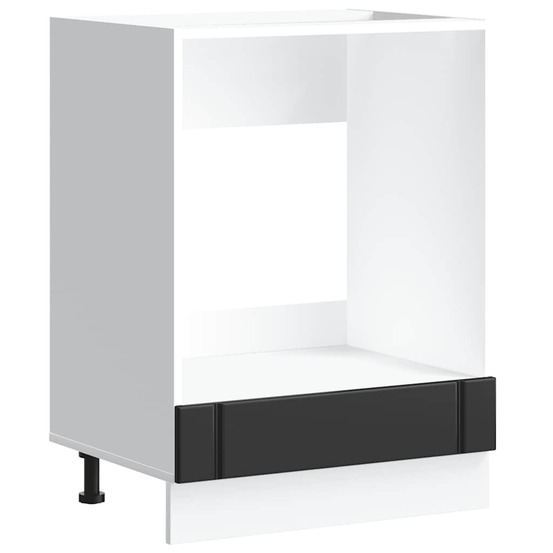 Armoire de four lucca noir bois d'ingénierie