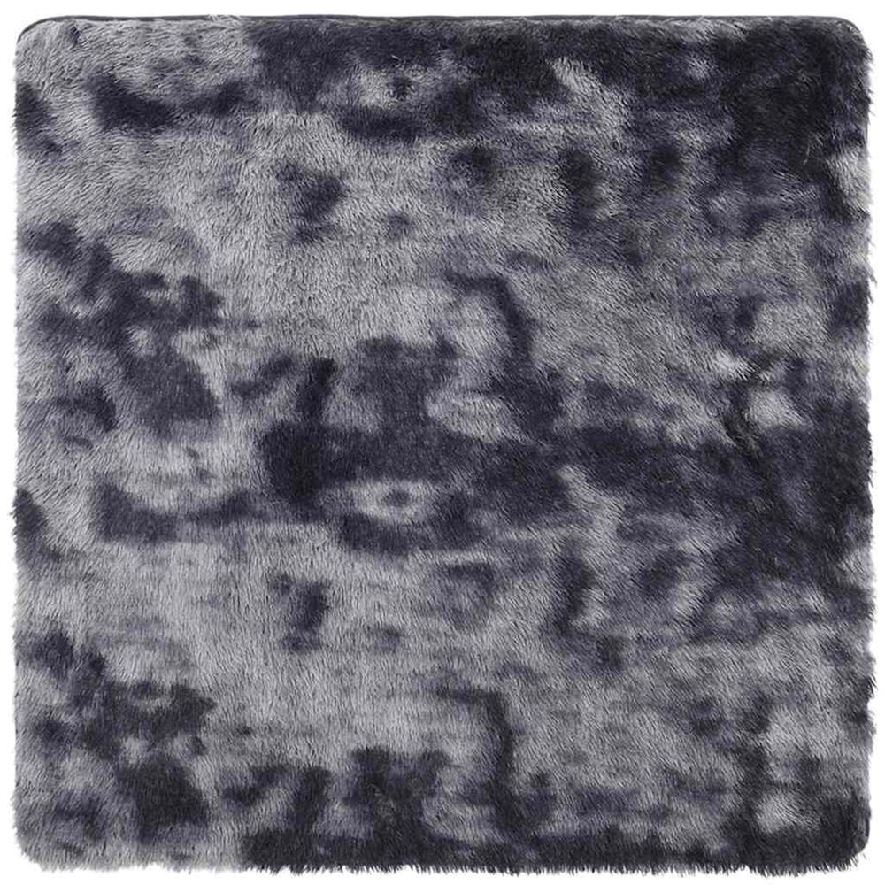 Tapis shaggy à poils longs navarra gris foncé 200x200 cm